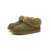 2024 Stivali classici Tasman Pelliccia di castagna Pelle di pecora Donna Uomo Stivali con plateau Scarpe slip-on Stivali da neve ultra comfort in pelle scamosciata