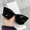 Nouvelles lunettes tendance yeux de chat, petite monture pour femmes célébrités d'internet portant des lunettes de soleil pare-soleil à la mode