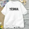 T-shirt Vintage Yeshua Christian TShirt Women Faith Tshirt Jesus Cotton Short Sleeve Letter Print T Shirt Unisex Streetwear God Tops