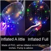 Décoration de fête Colorf 18 pouces LED ballon lumineux fournitures de mariage de Noël dortoir transparent bulle anniversaire lumière guirlande lumineuse Dhulb