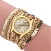 Schmuck Armbänder Uhr für Frauen Bindfaden Weben Serpentin Quarzuhr Mode von 264Q