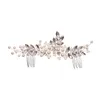 Hair Clips Flower Bride Long Comb Jewelry Headpieces Pearl Side Combs Bridal Decorative Accessories