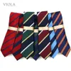 29 couleurs cravate rayée 7 cm Polyester jeunes hommes rouge bleu vert marine cravate costume décontracté formel quotidien cravate qualité cadeau accessoire 2293r
