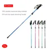 5-Section Outdoor Fold Trekking Pole Camping Portable Walking Hiking Stick For Nordic Elderly Telescopic Club Easy Put Into Bag 240304