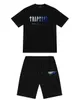 T-shirts Hommes Trapstar T-shirt à manches courtes Imprimer Outfit Chenille Survêtement Noir Coton Londres Streetwear S-2XL 240304