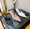 Märken slingbacks höga klackar loafers sandaler balett läder skor 7,5 cm stilett naken svart röda pumpar gladiator promenad pumpar klänning 99ess