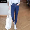 Женские джинсы оптом - базовые джинсы со средней талией с 5 карманами 2016 Femme EASY TO Fit эластичные джинсовые брюки женские серые синие 240304