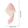 Towel Quick Drying Hair Microdeficiency Shower Cap Coral Fleece Head Wrap For Women Long Soft Bathing