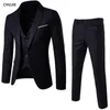 Men's Suits Men Blazers 3 Pieces Sets Wedding Elegant Formal 2 Business Luxury Full Vest Pants Coats Classic Jackets