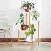 Outros edifícios de jardim 4 camadas de bambu planta suporte alto canto interior vaso de flores titular rack de exibição nórdico para sala de estar quarto varanda yq240304