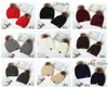 Enfants Adultes Pom Poms Bonnets Tricoté Chapeau Épais Chaud Chapeau D'hiver Doux Extensible Câble Tricot Laine Chapeaux Skullies Beanie Fille Ski Caps GGA2147090