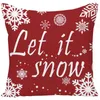 Chair Covers Christmas white pattern printing red linen pillowcase sofa cushion cover home improvement can be customized for you 40x40 50x50