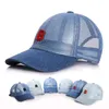 Casquettes de baseball 2024 Summer Baby Hat pour garçons filles lettre enfants chapeaux de soleil maille denim respirant enfants net casquette de baseball 1-6 ans