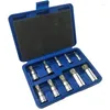 10PCS/Set XZN Tampered Triple Square Spline Bit Socket Driver Set With Storage Box M4-5-6 M8-9-10-12 M14 M16 18 - CRV