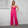 Dames Tweedelige broek 2024 Hoge kwaliteit Bandage Formeel pak Luxe modieus Professioneel Slank Strapless Jumpsuit Tweedelig