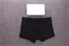 Designer herr underkläder svarta boxare mode andas in sexig midja underbyxor 3 -stycken med låda med låda