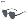 Sunglasses Costume Trendy Transparent Candy Color Rimless Cat Eye Eyewear For Women