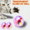 Leksaker 3 st interaktiv kattboll leksak flash paranormal utrustning spöke leksaker upp rörelse bollar leksak ljus husdjur husdjur blixt jakt rörelse