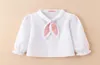 Toddler Girls Blouses Shirts Clothes White Shirt For Girl Scarf Pink Necktie Long Sleeve Formal Cotton School Student Uniform 21041138934