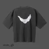 Designer Kanyes klassisches Wests-T-Shirt Three Party Joint Peace Dove bedrucktes Waschwasser kurze Ärmel High Street Herren- und Damen-Yzys-T-Shirts 72