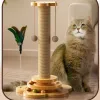 Scratchers Cat Scratching Posts Pet Toy Turntable Funny Drable Cat Grab Column Sisal Scraping Board Retning Kattunge Stick Training Toys