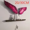 Naklejki ścienne 30 cm Anioła Art Dekoracja rzeźby 3D Statua salon sypialnia Dekor Domowa Domek Garden Wings
