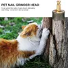 犬のアパレル5PCSネイルグラインダー交換用ヒントプロフェッショナルスペアグラインディングのための猫の電気爪のグルーミングツール