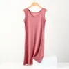 Women's Sleepwear 3XL-8XL Large Size Modal Cotton Night Dress Women Sleeveless Vest Nightgowns Elasticity Loose Ladies Nightwear Mid-Long