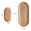 Solid Mini Oval Wood Tray 18CM/23cm Small Wooden Plates Children Whole Woods Fruit Dessert Dinner Plates Tableware LT801