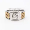 Hot Sale Design 18k White Gold Filled Jewelry Moissanite Ring Band Wedding Diamonds Rings for Men