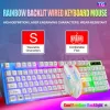 Keyboards Womier K87 Hot Swappable RGB Gaming Mechanical Keyboard 80% Translucent Glass Base Silver Gateron Switch with Crystalline