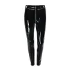 Capris S5XL noir PU cuir pantalon maigre femmes mince fermeture éclair ouvert entrejambe pantalon Latex Leggings discothèque crayon pantalon Push Up hanche