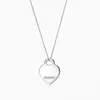 Dames Designer Kettingen Klassiek S925 Sterling Zilver Enkel Hart Hangers Druppellijm zonder Diamant Vergulde Liefde Ketting