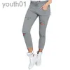 Women's Jeans New Design Ripped Jeans For Women Big Size Pipped Trousers Stretch Pencil Pants Leggings Ladies Jeans 240304