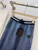 Damskie dżinsy luksusowe dżinsy moda moda niebieska talia dżinsowa dżinsowa spodnie proste dżinsowe spodnie Jakość dżinsów mody T1 240304