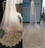Neueste glänzende Hochzeitsschleier Pailletten applizierte einschicht Champagner weiße Elfenbein 3m Länge Brautschleift