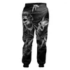 Pantalon pour hommes Y2K Harajuku Hommes Pantalons de survêtement 3D Full Print Crânes Pourpres Mâle Hip Hop Horreur Noir Long Streetwear Vintage Médiéval Kpop