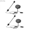 Fones de ouvido de telefone celular 2pcs motocicleta fone de ouvido sem fio handsfree à prova d' água rádio fm bluetooth capacete fone de ouvido yq240304