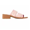 Woody Mules Designer Chinelos Slides Sandálias Mulheres Flat Slider Canvas Borracha Bege Branco Preto Vela Rosa Lace Lettering Tecido Mulher Verão Fundo Grosso Flip Flops