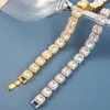 Hiphop smycken halsband kristall diamant kubansk 18 tum förgyllning mens halsband mode butik rineston kubansk halsband kvinnor