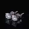 Starsgem Fashion 5mm Round Cut Lab Grown Diamonds Earrings 14k Gold Stud örhängen