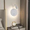 Applique moderne Simple Led lumières chambre salon chevet lumière escalier allée fond avec interrupteur Usb