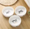 Supplies new arrival mulstyle Super cute cat bowl ceramic printing cat food bowl pet food bowl water bowl pet supplies pet feeder bowl