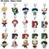 20 stks veel Mijn Hero Academia Acryl Sleutelhanger Anime Izuku Bakugou Katsuki Todoroki Dus Figuur Hanger Sleutelhanger Sieraden Hele H0242J