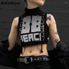 Women's Tanks SUCHCUTE Dark Academia Graphics Print Crop Tops Women Grunge Sleeveless Eyelet Strap Tank Top Gothic Streetwear Y2k Clothes