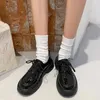 Zapatos de vestir lolita mary janes mujeres encaje hasta cuadrado tacones medios cuero oxford para plataforma verano moda bombas más tamaño zapatos