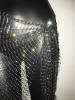 Swimwear Glitter Rhinestone Bandage Skirt Sexy See Through Hollow Out Bikini Cover Up Skirt Summer Beach Party Rave Festival Mini Skirt