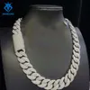 Nieuwe Proces Sieraden 18mm 925 Zilver Ice Out Mossinate Diamond Cubaanse Ketting Mannen Rvs Cubaanse Link Chain