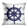 Chair Covers Sailboat anchor nautical square rudder blue pillow cover sofa cushion cover home decoration can be customized for you 40x40