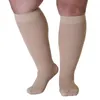 Women Socks Plus Size Compression For Men Knee High Elastic Stockings Anti Varicose Thrombus Running 3xl 4xl 5xl 23-32mmhg